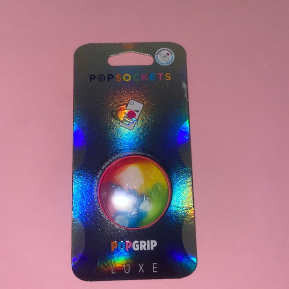 NEW POPSOCKETS POPGRIP LUXE. Color: Swirl Rainbow. GREAT STOCKING STUFFER - Picture 12 of 16